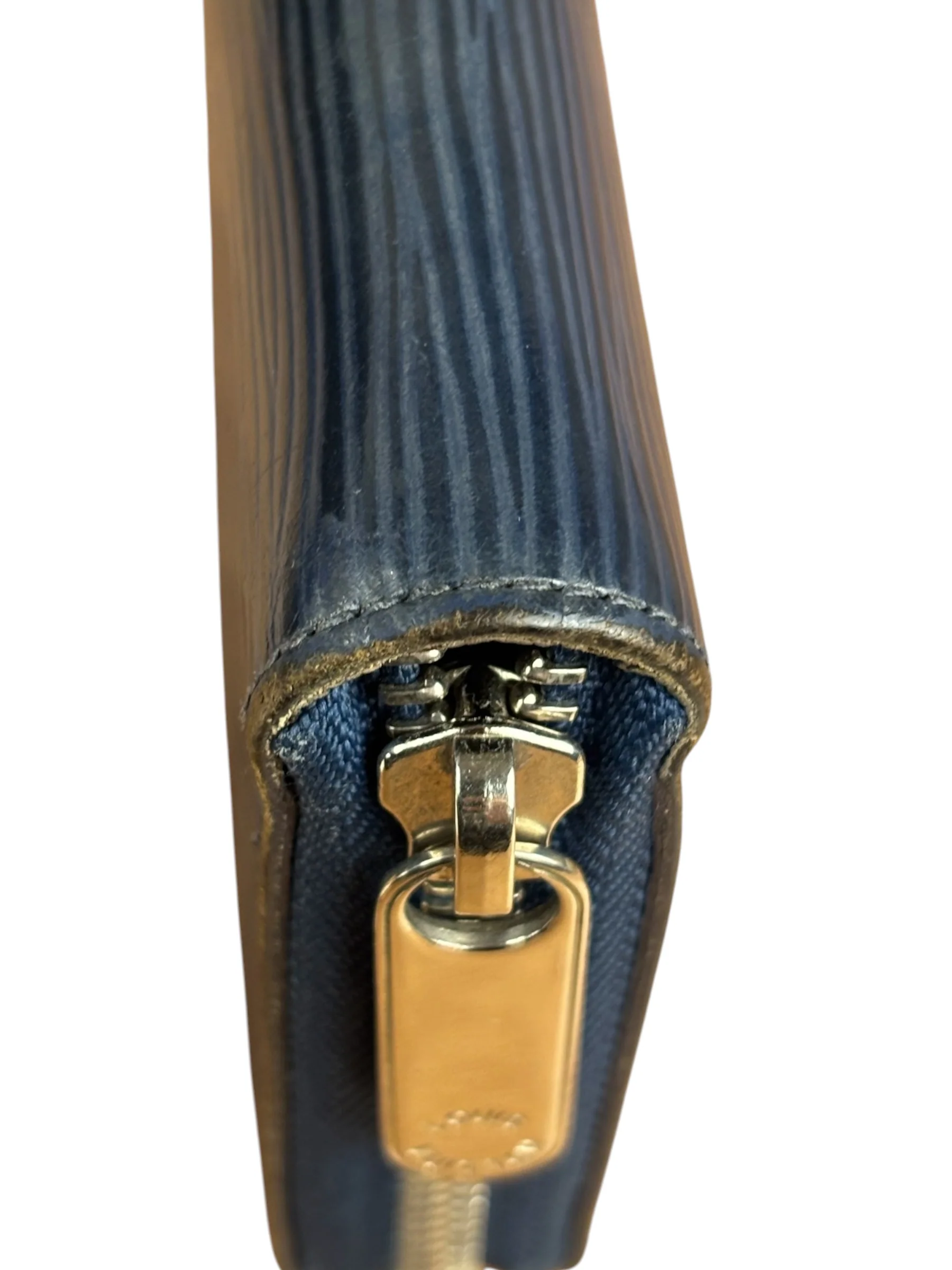 Louis Vuitton Blue Epi Leather Zip Wallet - Image 8