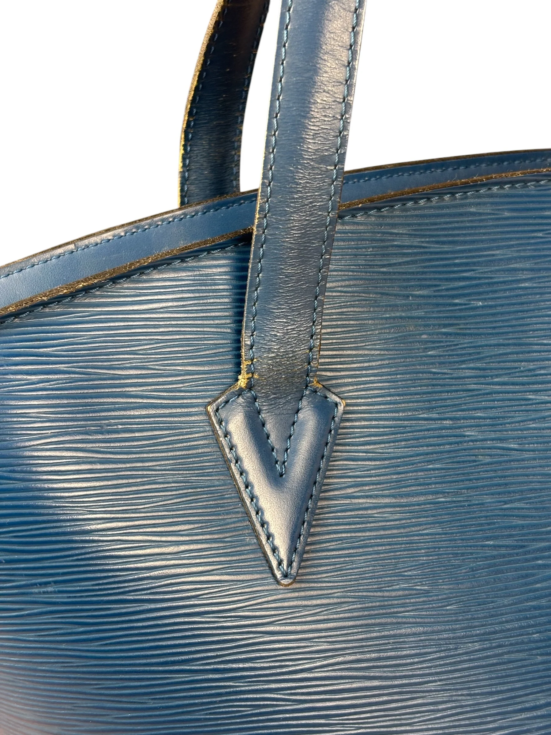 Louis Vuitton Blue Epi Saint Jacques GM Shoulder Bag - Image 11