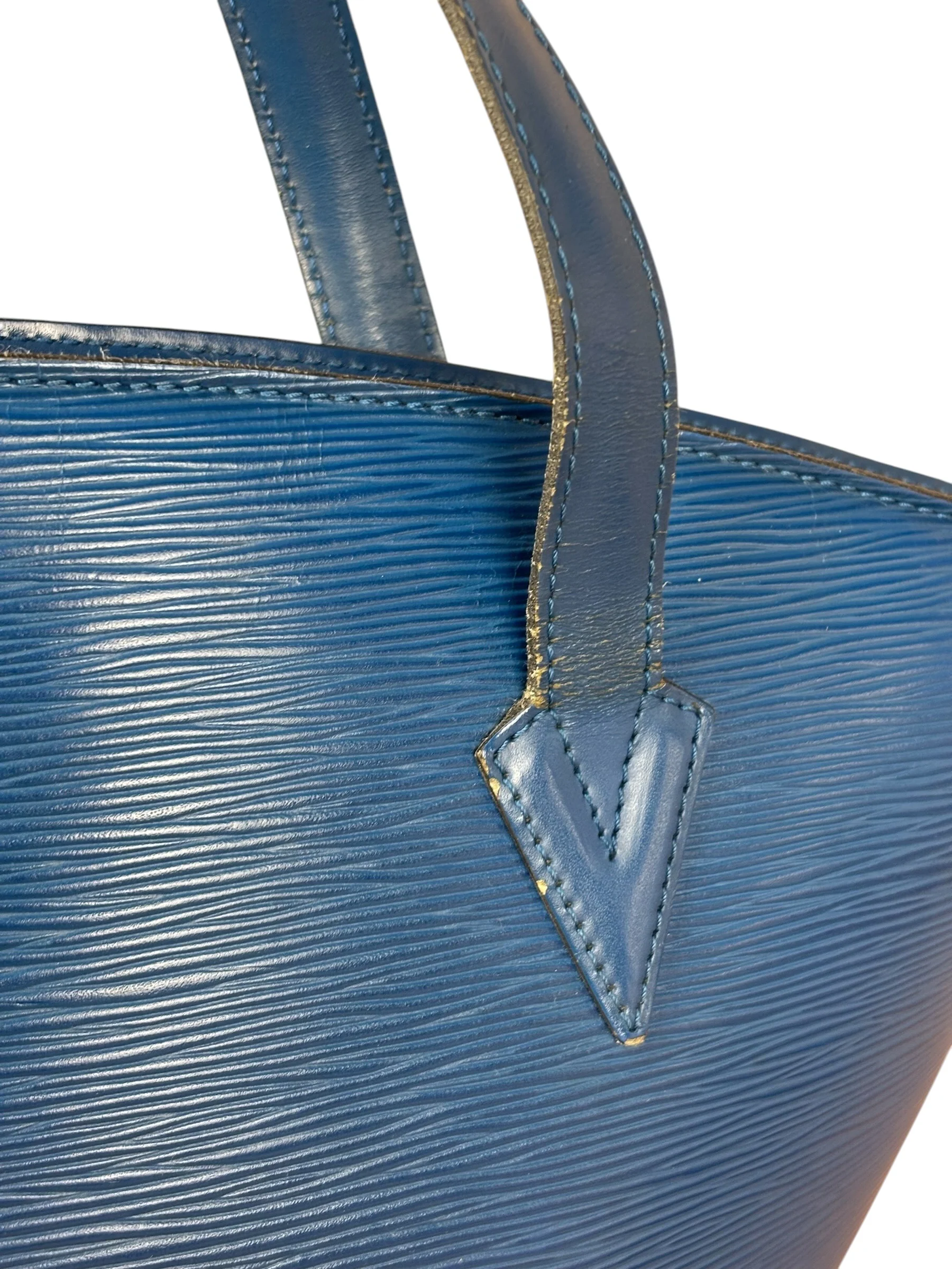 Louis Vuitton Blue Epi Saint Jacques GM Shoulder Bag - Image 12