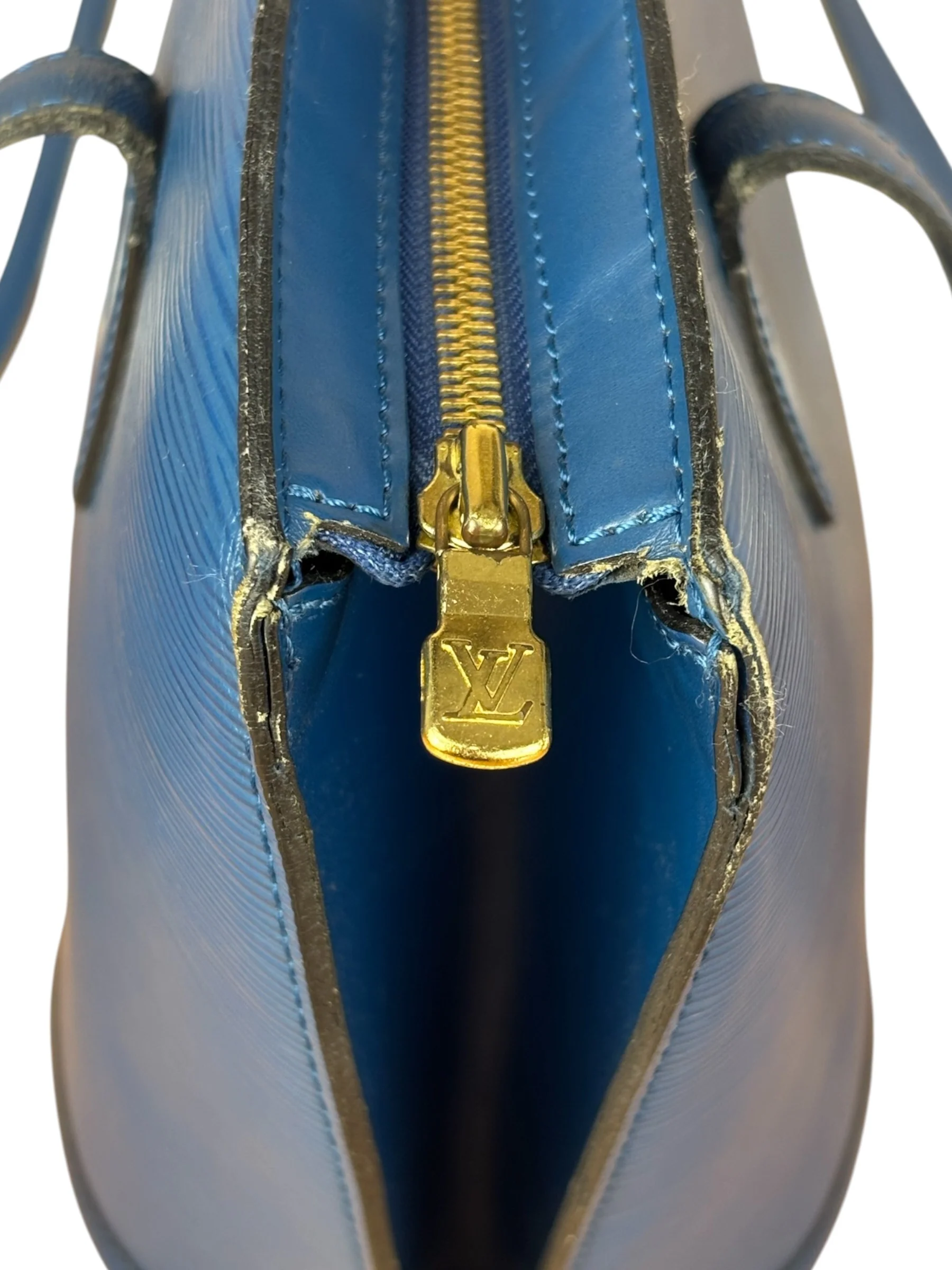Louis Vuitton Blue Epi Saint Jacques GM Shoulder Bag - Image 14