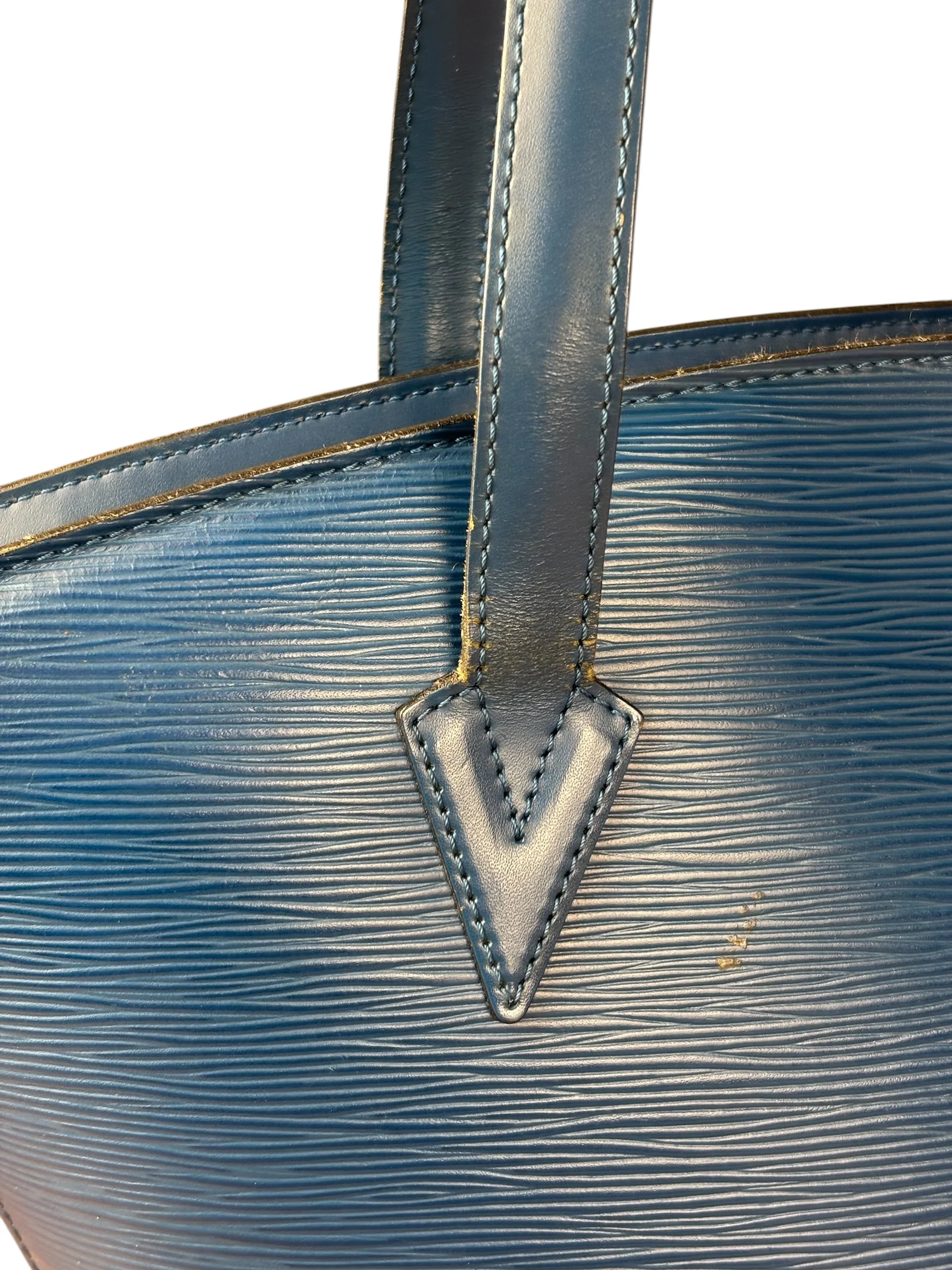 Louis Vuitton Blue Epi Saint Jacques GM Shoulder Bag - Image 15