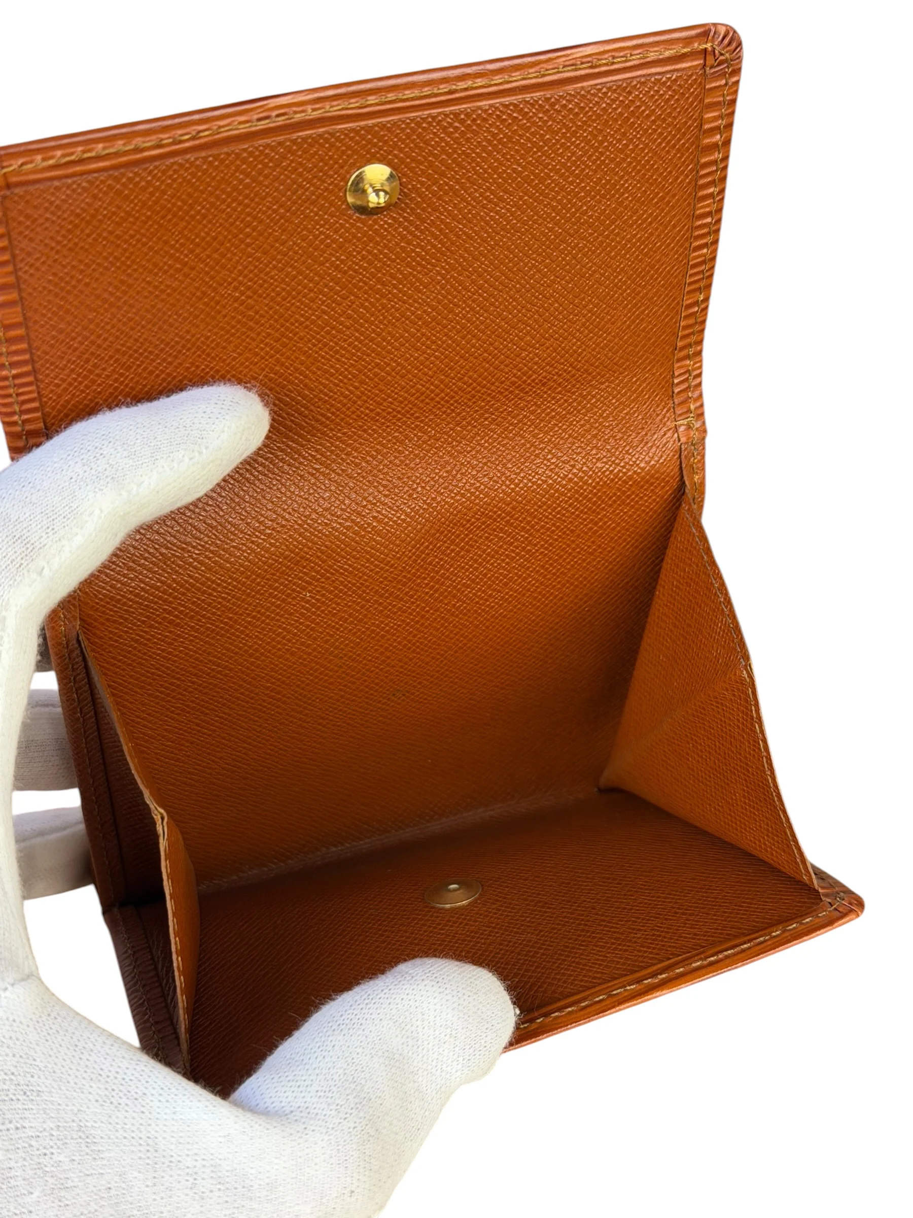 Louis Vuitton Brown Leather Elise Compact Wallet - Image 13