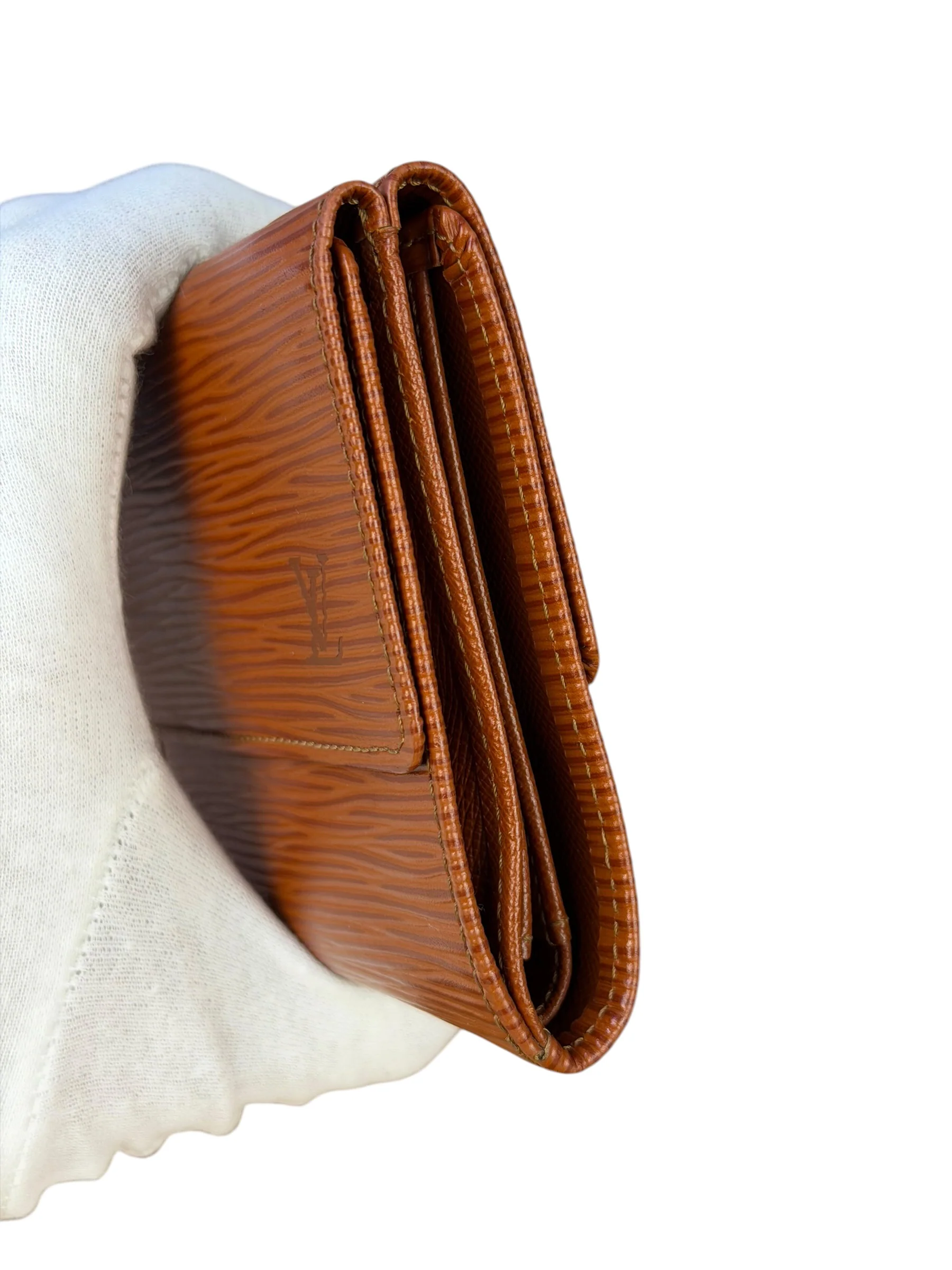 Louis Vuitton Brown Leather Elise Compact Wallet - Image 8