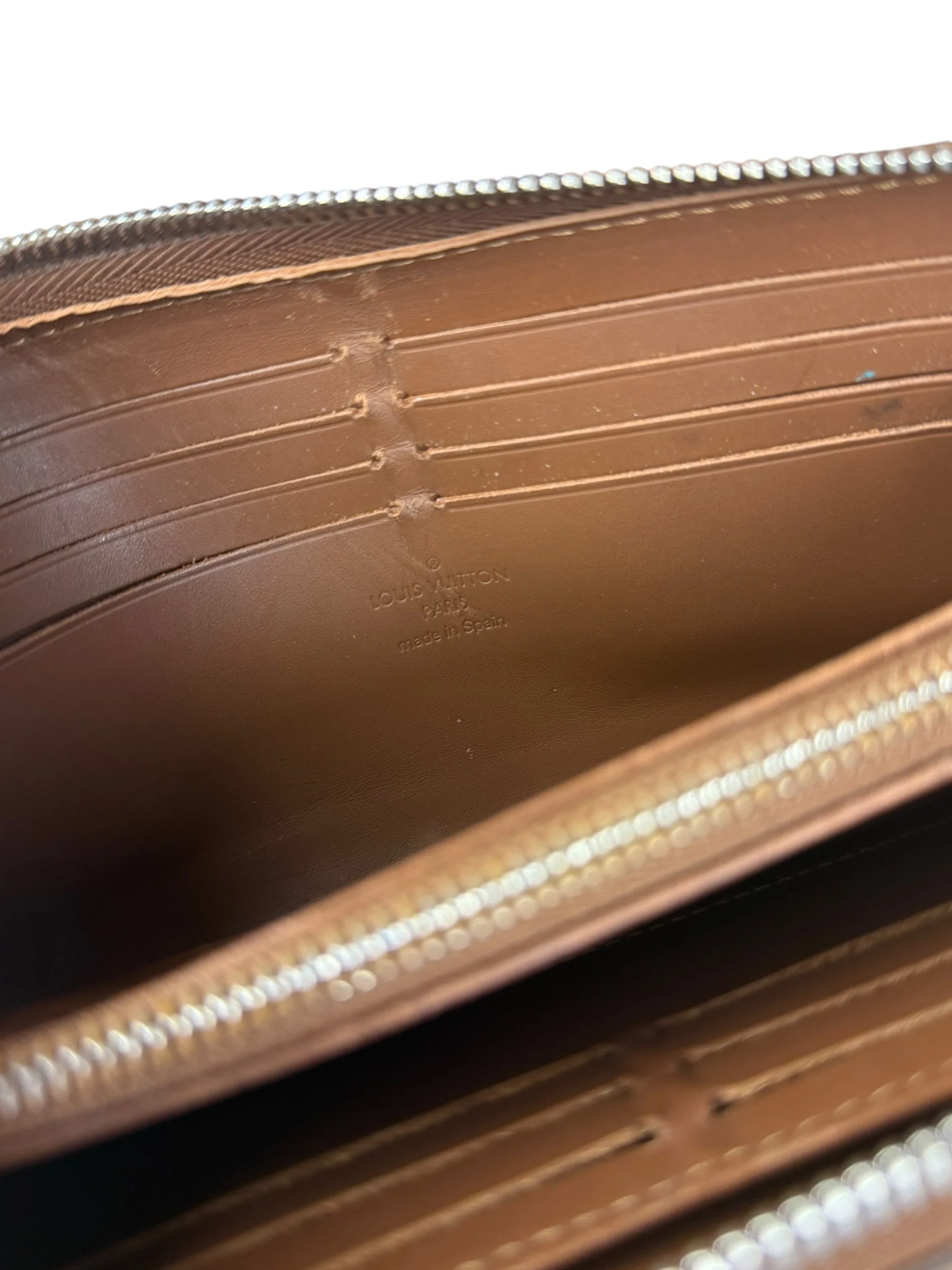 Louis Vuitton Brown Leather Suhali Zippy Wallet - Image 10