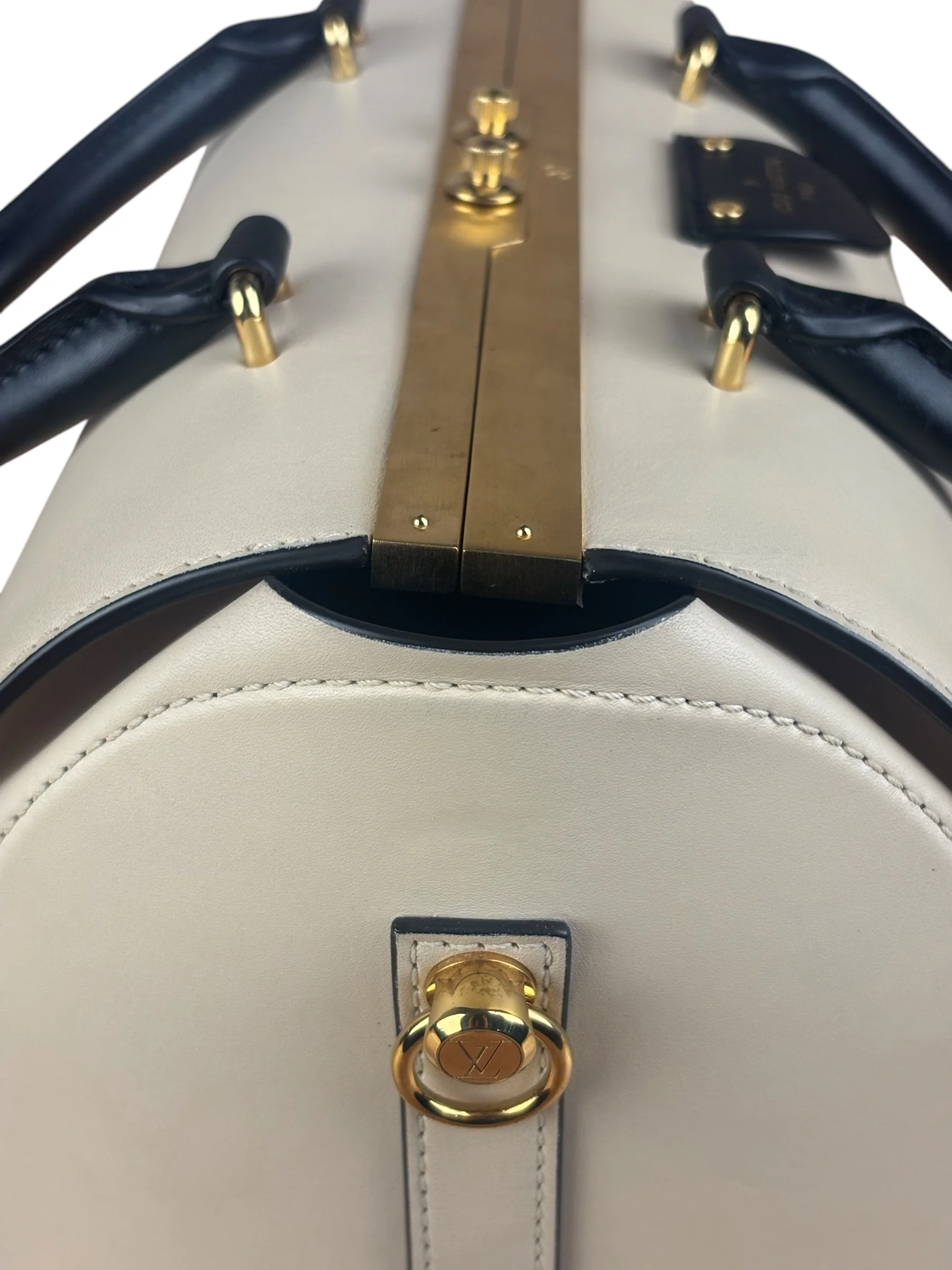 Louis Vuitton Ivory Cuir Orfevre leather Speedy Doctor 25 - Image 14