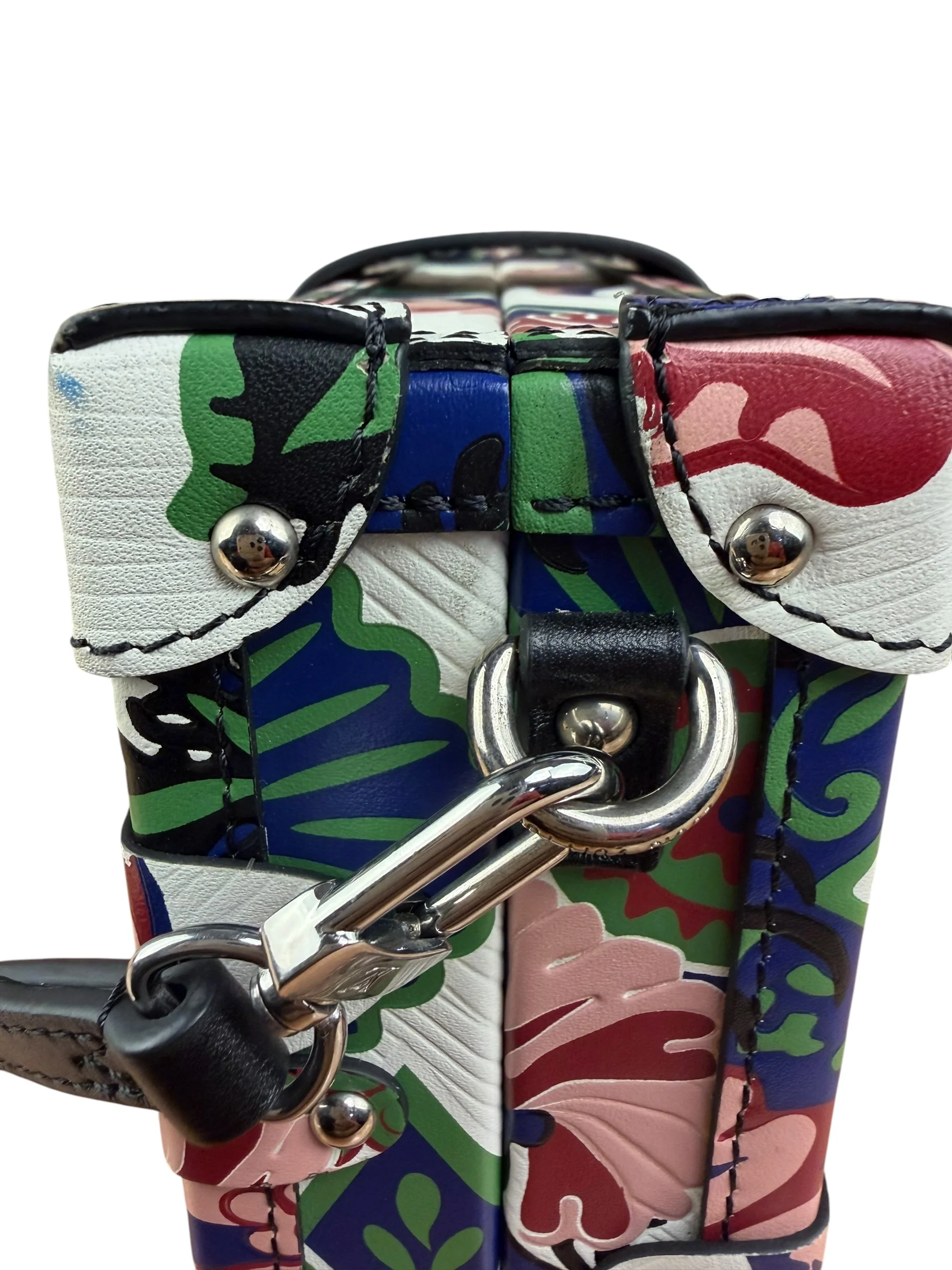 Louis Vuitton Multi-Color Leather Petite Malle Vanity Case - Image 5