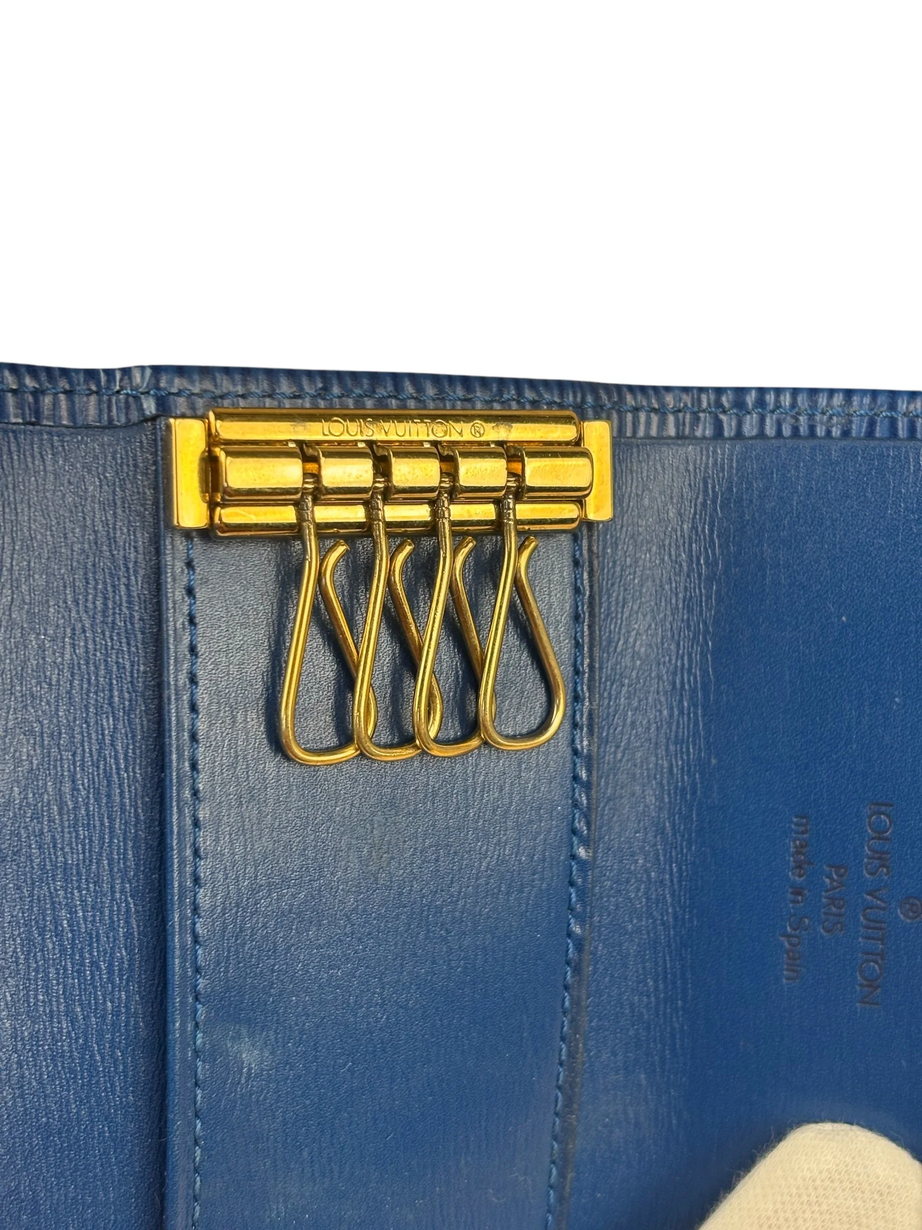 Louis Vuitton Navy Blue Epi Leather Key Holder - Image 5