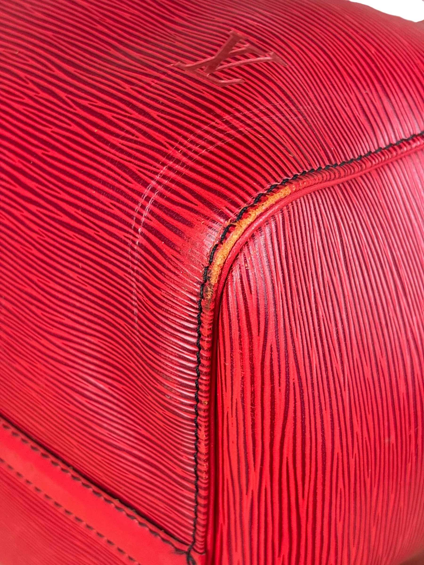 Louis Vuitton Red Epi Keepall Duffel Hand Bag - Image 16