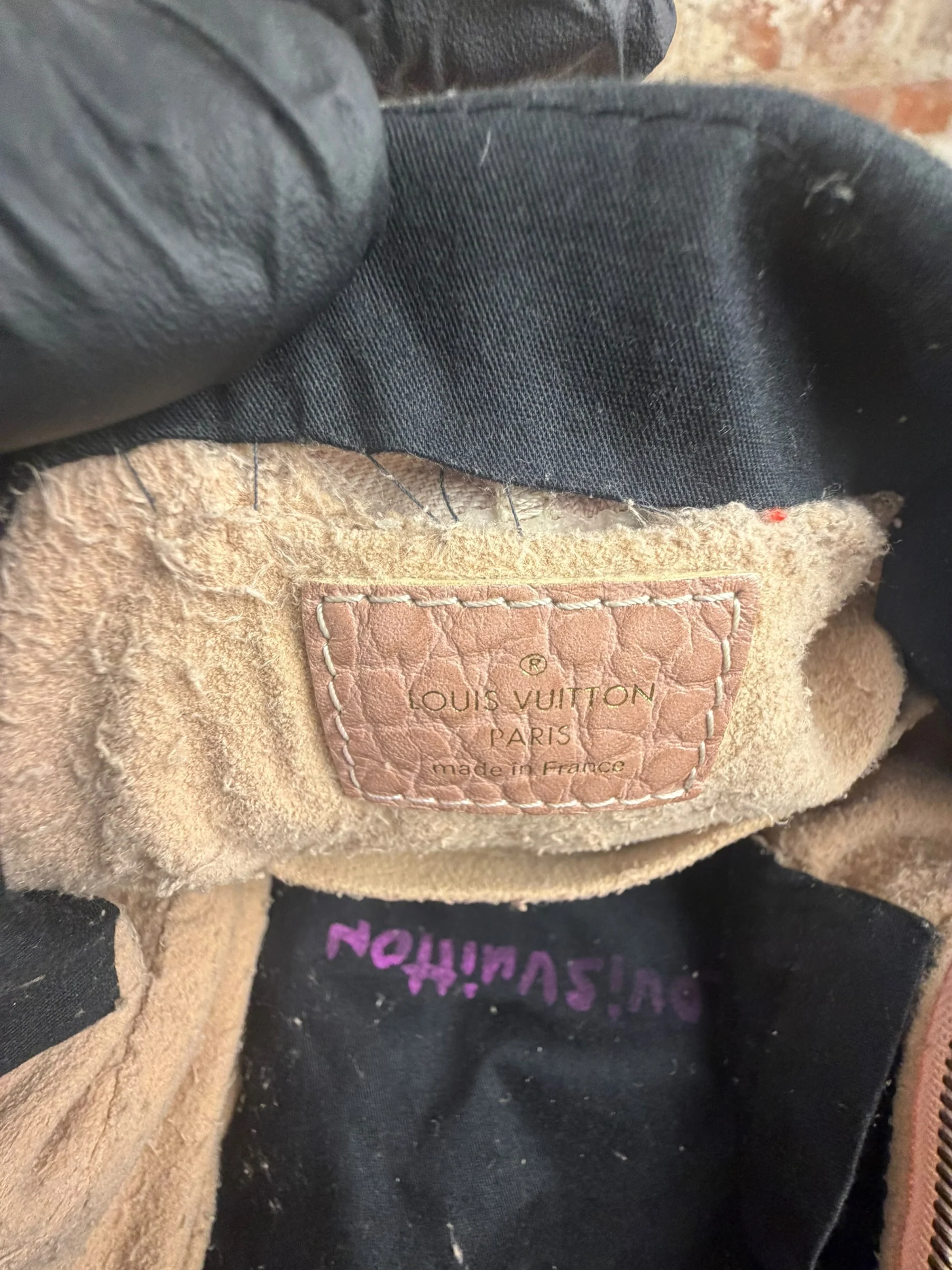 Louis Vuitton Vintage Rose Pink Monogram Denim Slightly Hobo Bag - Image 21