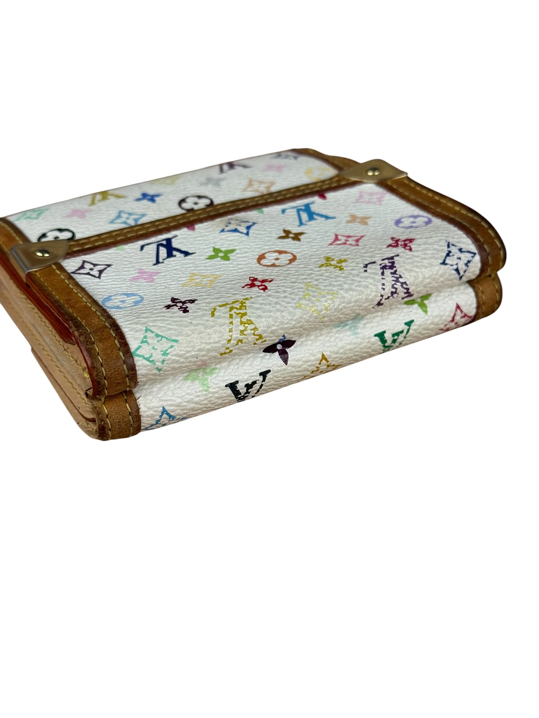 Louis Vuitton White Murakami Compact Wallet - Image 16