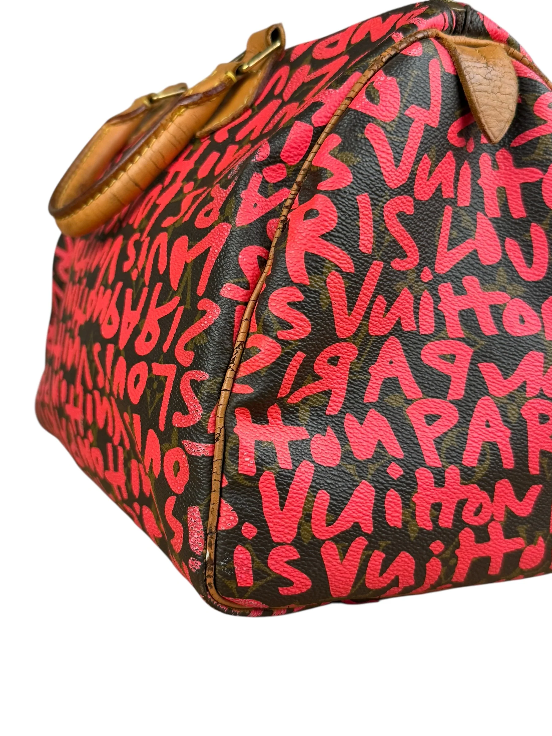 Louis Vuitton x Stephen Sprouse Graffiti Speedy 30 Pink - Image 11