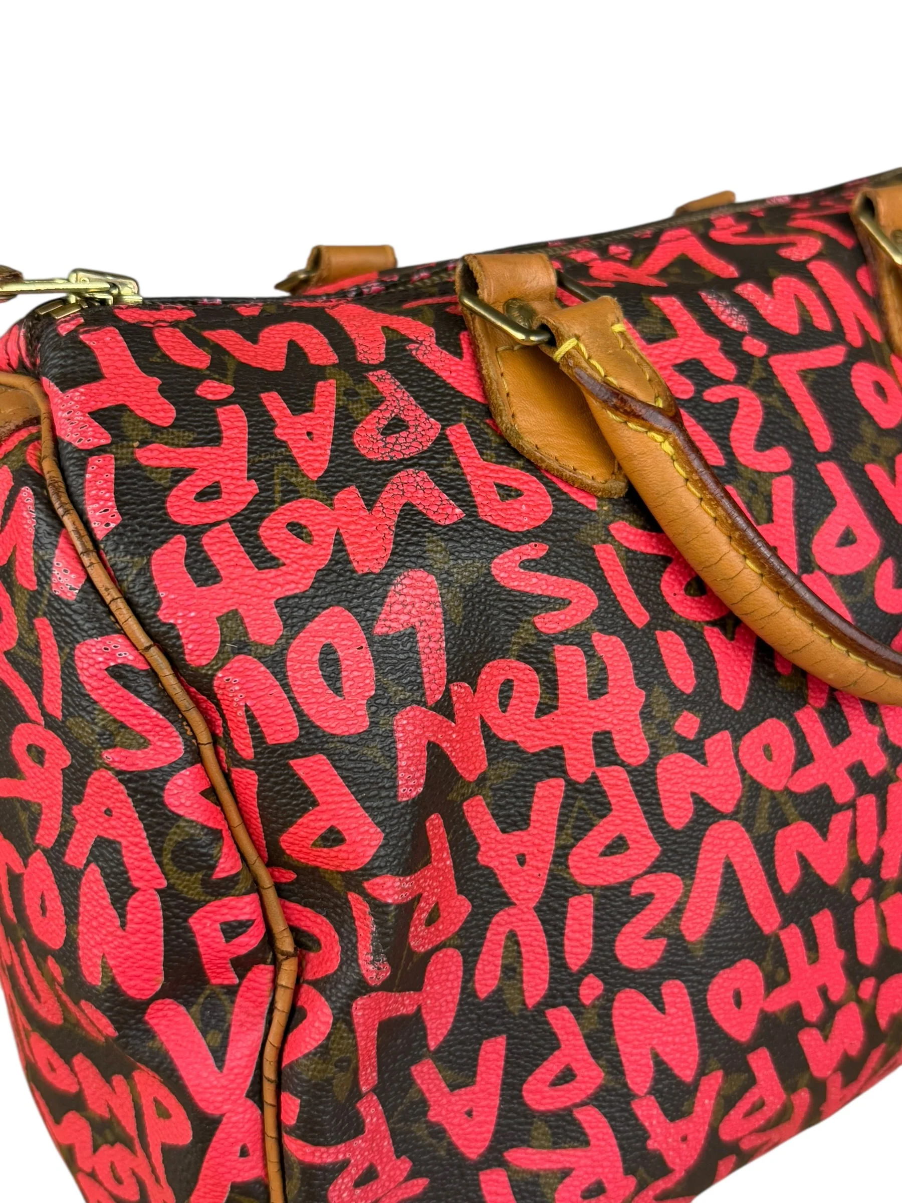 Louis Vuitton x Stephen Sprouse Graffiti Speedy 30 Pink - Image 15