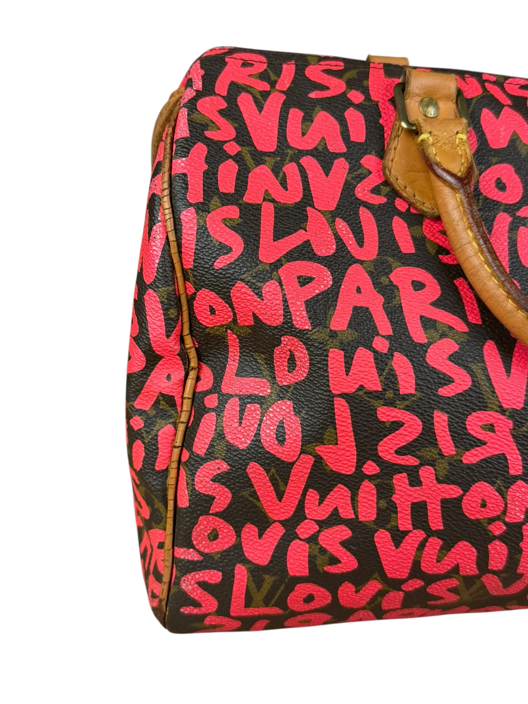 Louis Vuitton x Stephen Sprouse Graffiti Speedy 30 Pink - Image 3