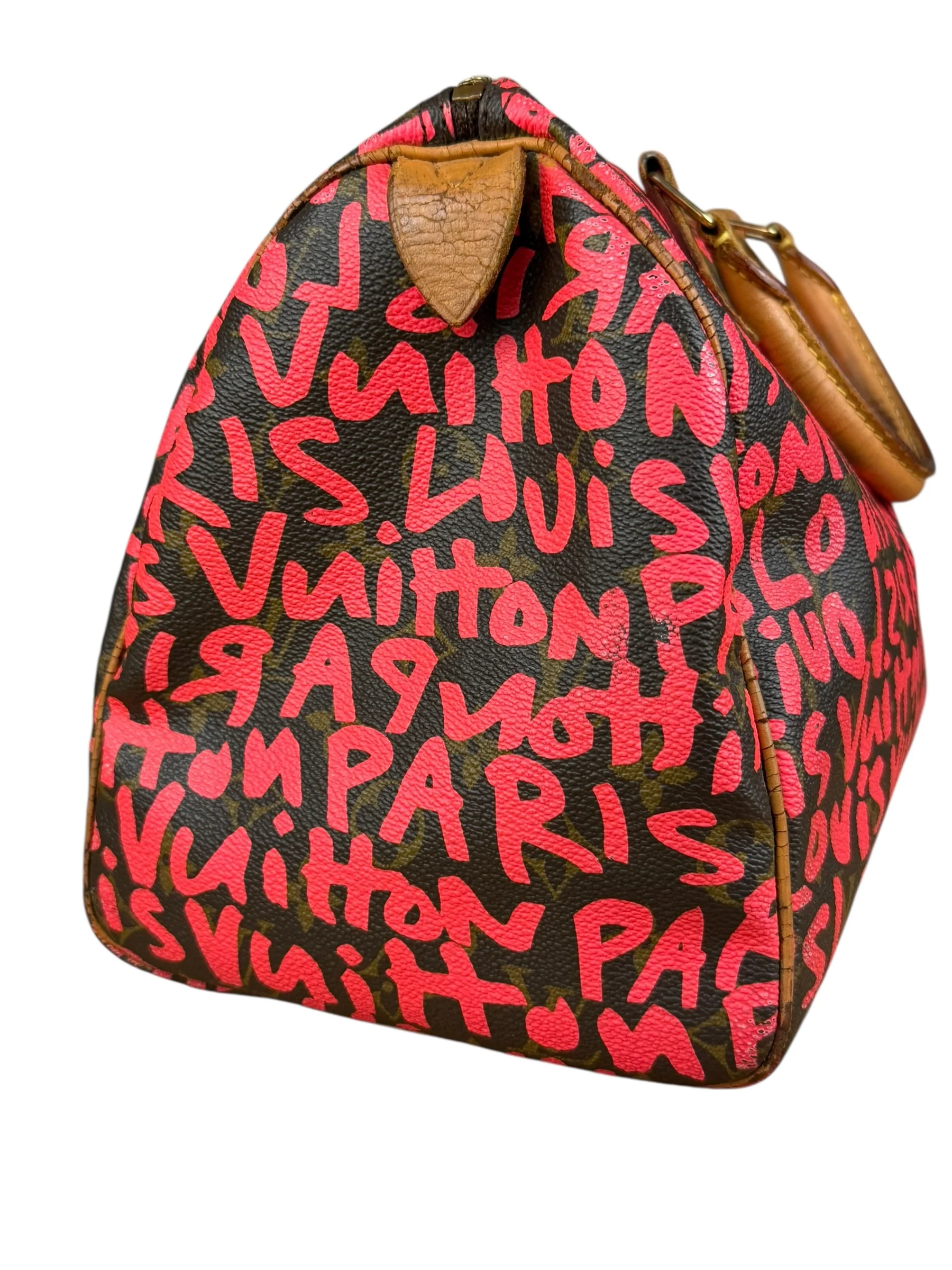 Louis Vuitton x Stephen Sprouse Graffiti Speedy 30 Pink - Image 9