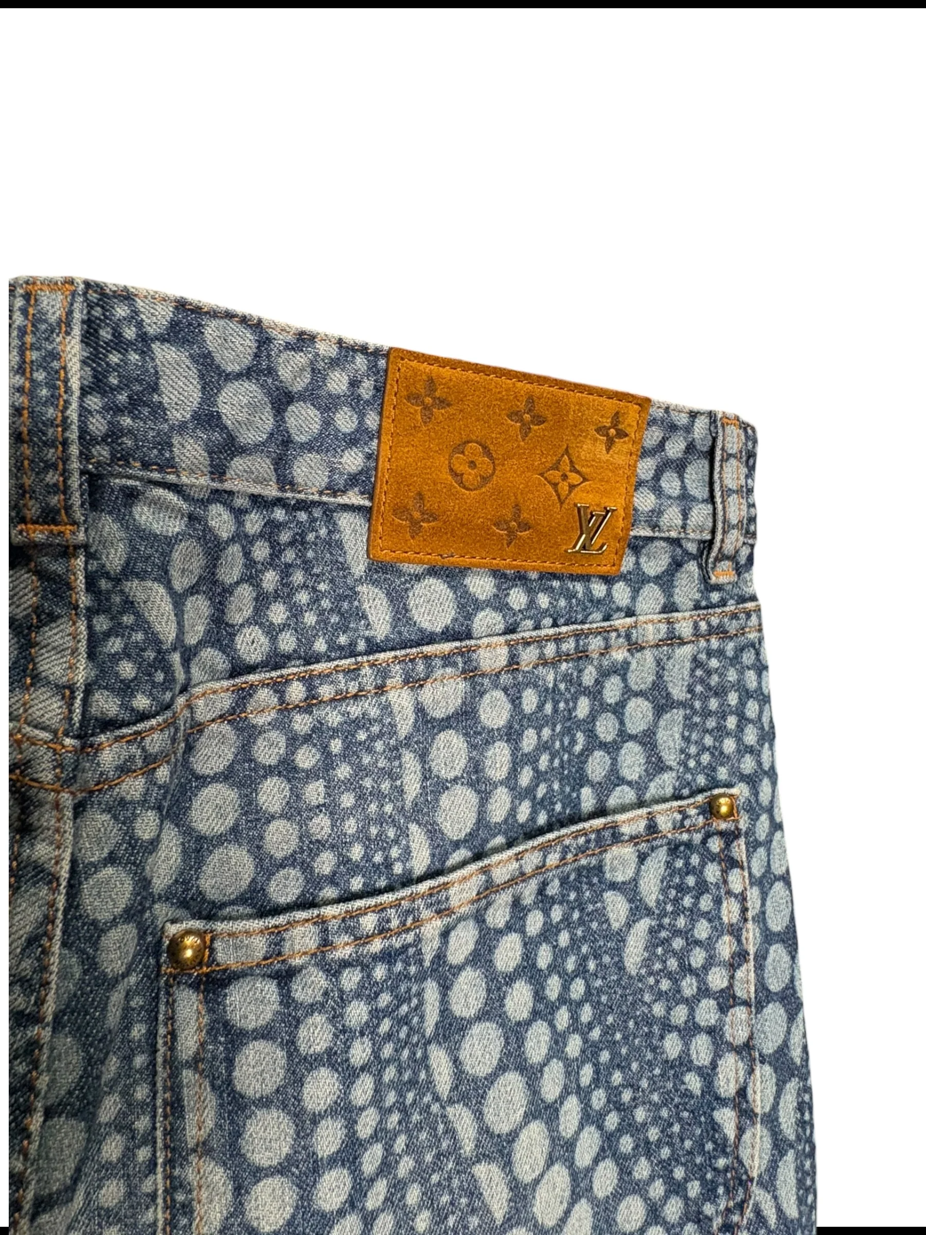 Louis Vuttion x Yayoi Kusama Pumpkin Blue Jeans - Image 6