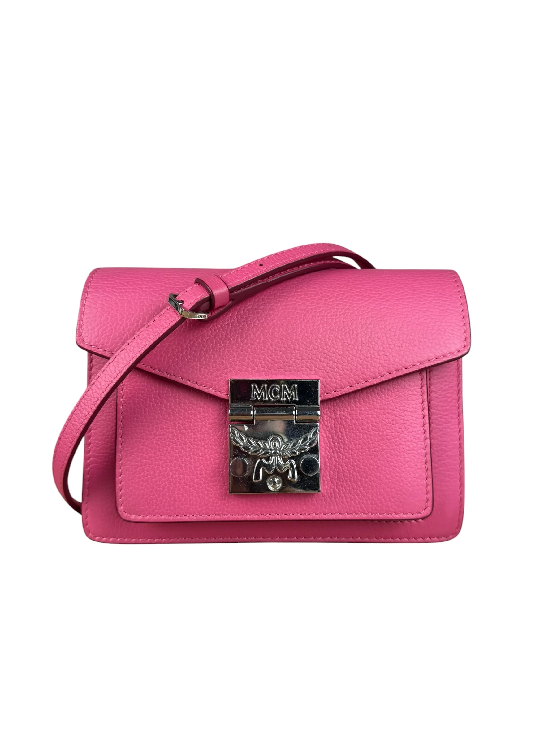 MCM Pink Leather Millie S Crossbody Bag - Image 3