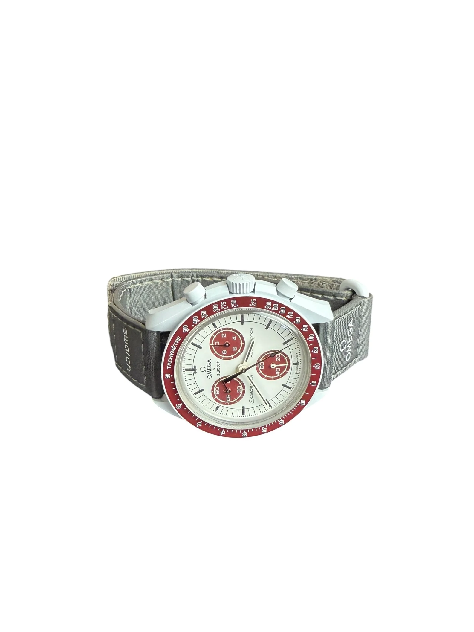 Omega Speedmaster MoonSwatch Grey/Burgundy - Image 3