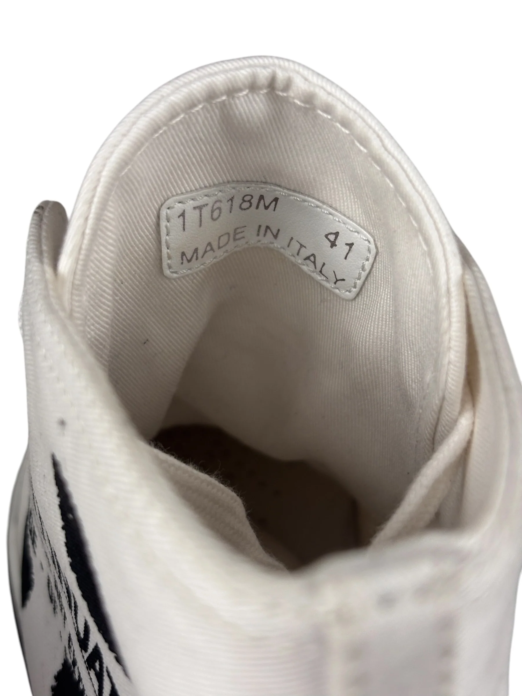 Prada Canvas Olka Dot High Top Point Sneakers - Image 8