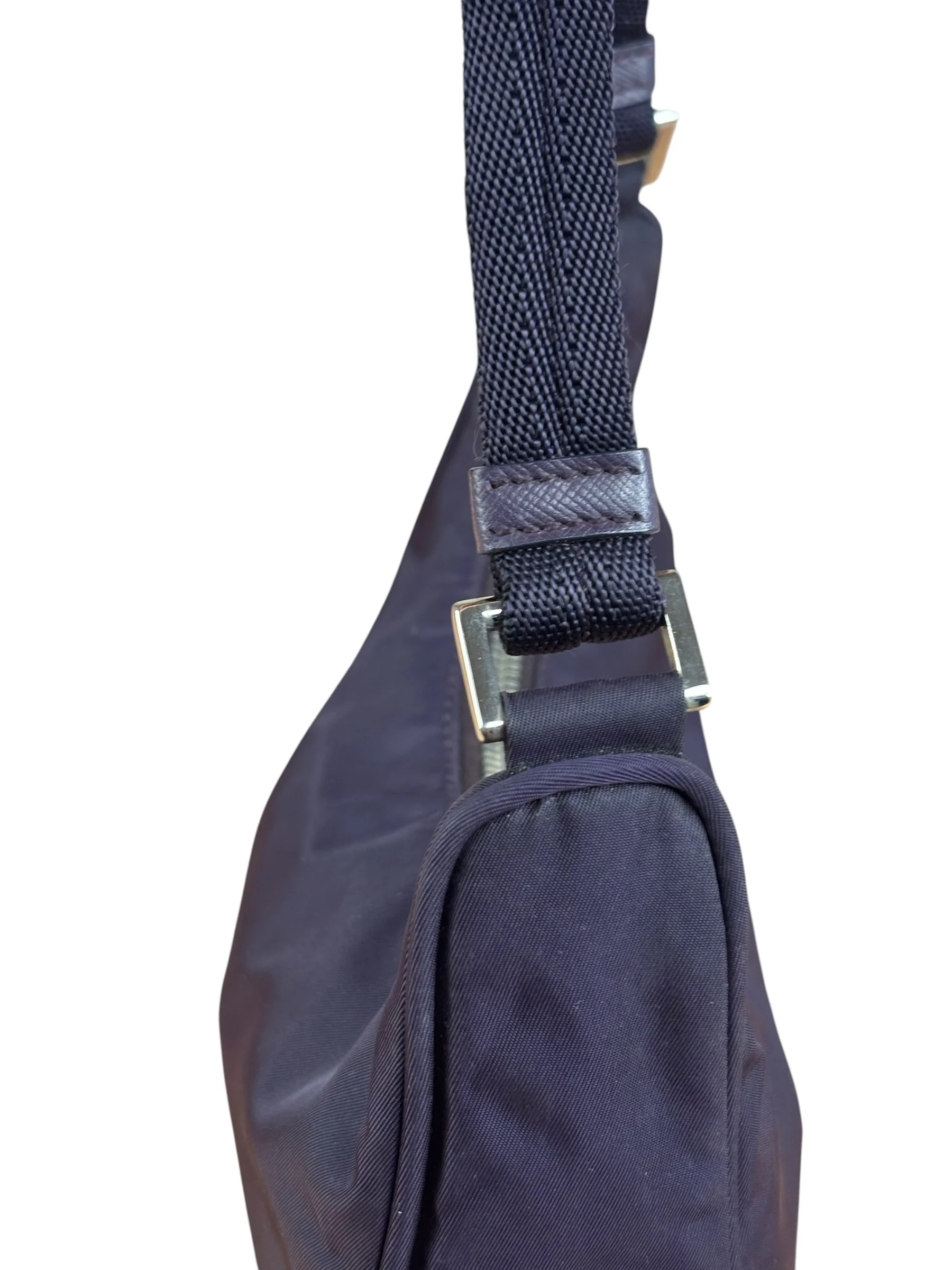 Prada Purple Tessuto Nylon Pochette - Image 12