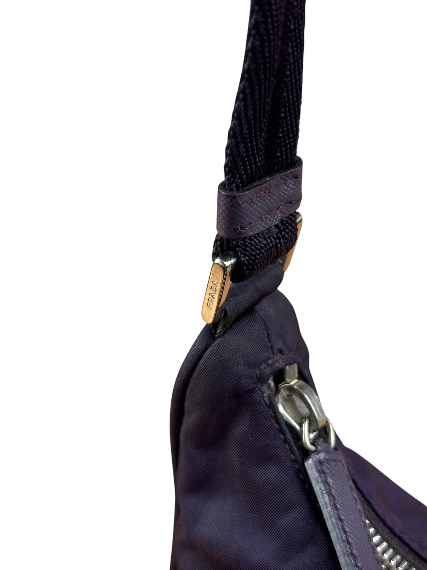 Prada Purple Tessuto Nylon Pochette - Image 14