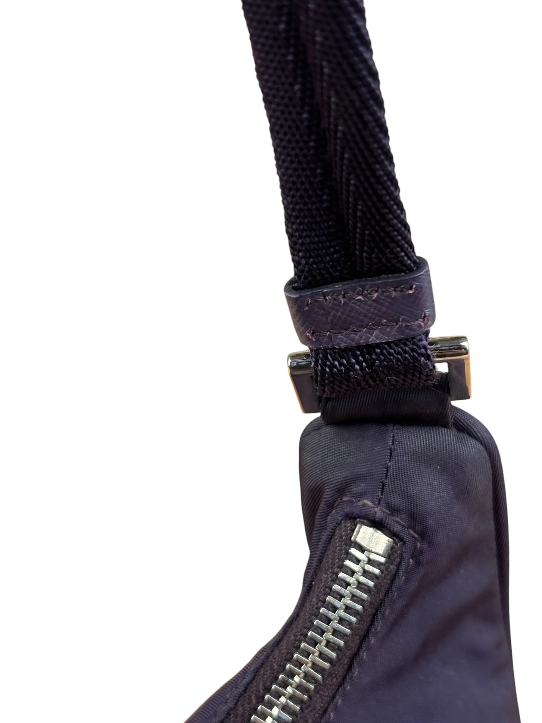 Prada Purple Tessuto Nylon Pochette - Image 15