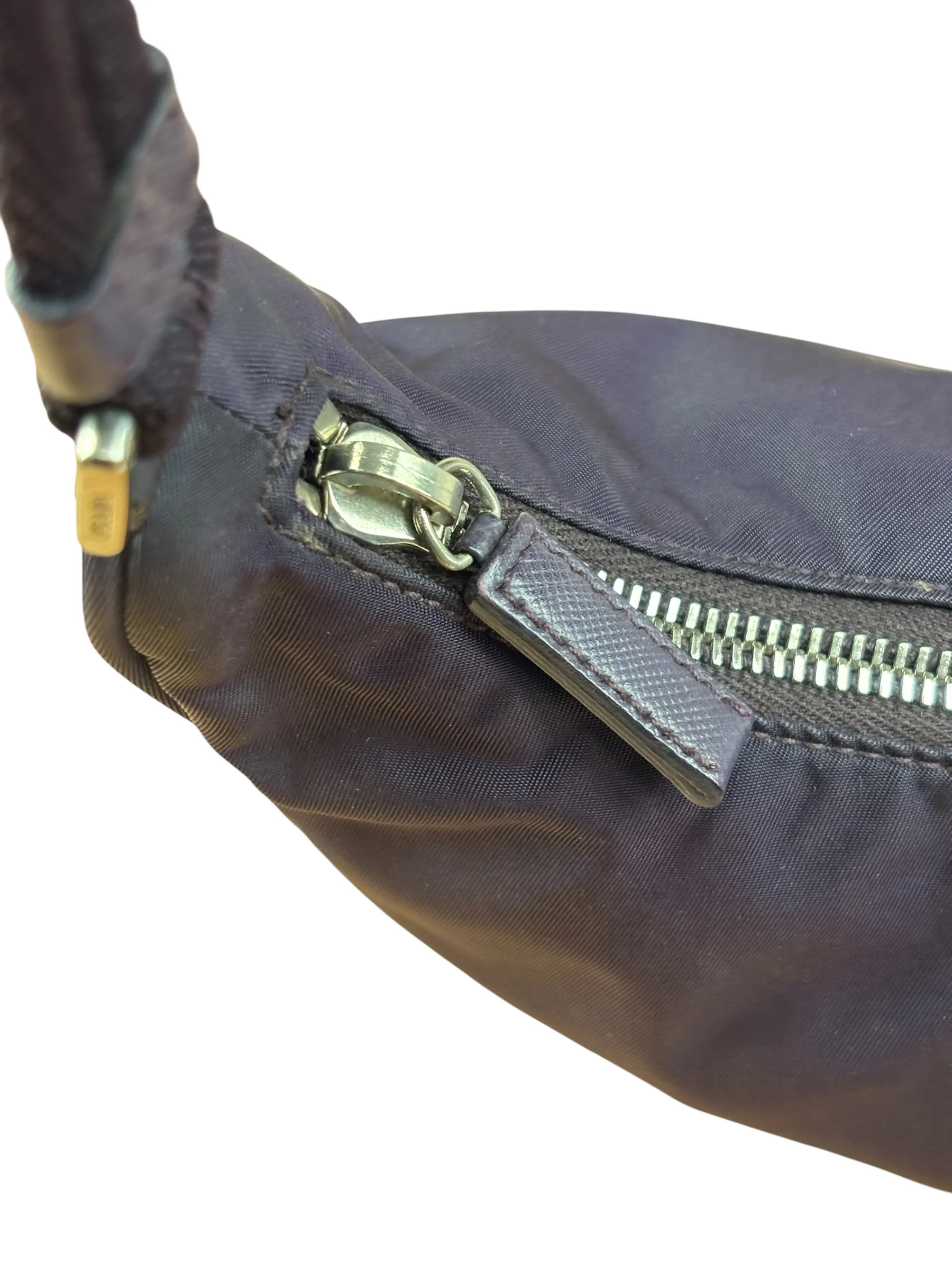 Prada Purple Tessuto Nylon Pochette - Image 16
