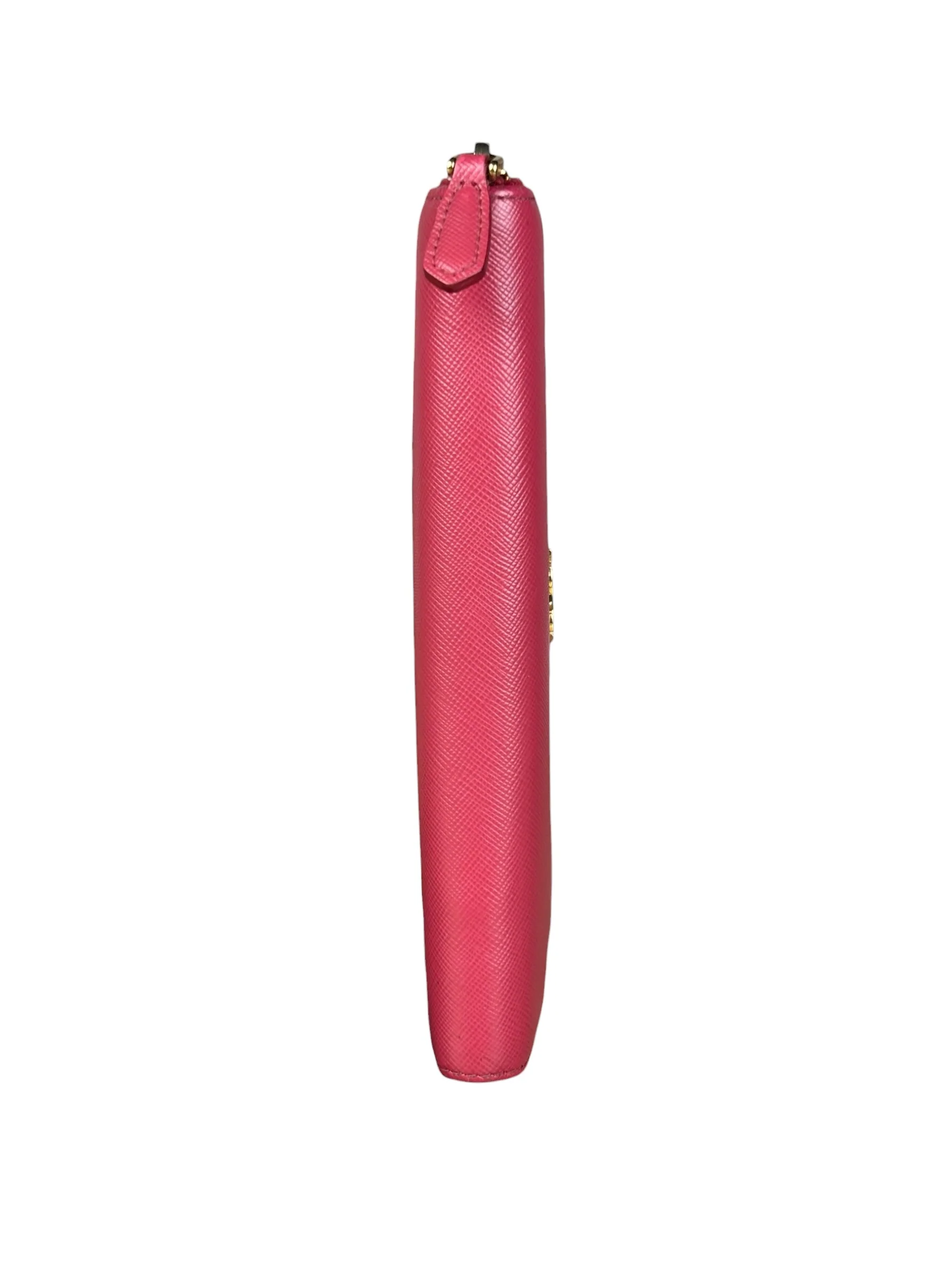 Prada Vintage Pink Saffiano Leather Long Wallet - Image 7
