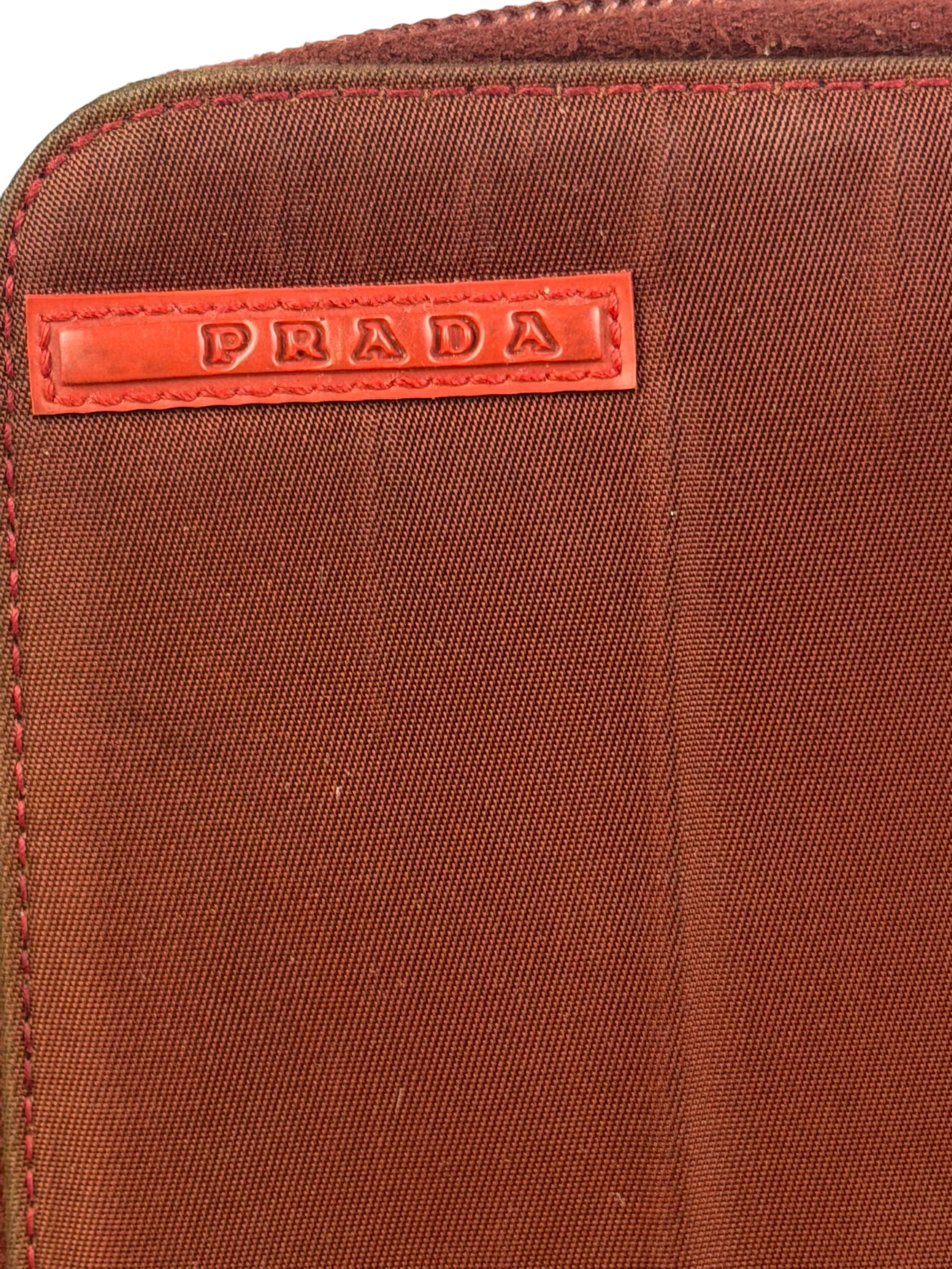 Prada Vintage Red Nylon Zip-Around Sport Long Wallet - Image 4