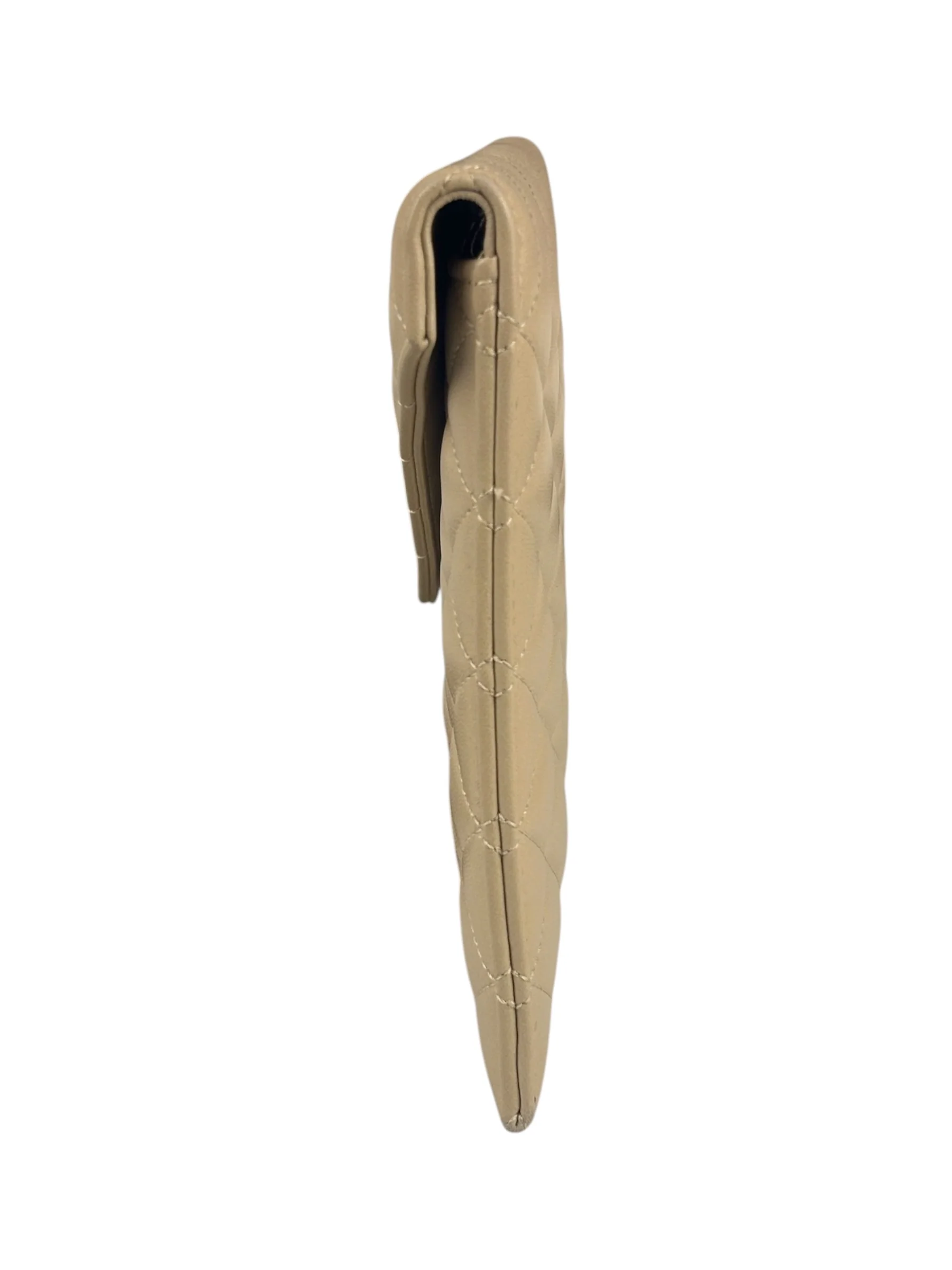 Saint Laurent Beige Quilted Sade Clutch - Image 6