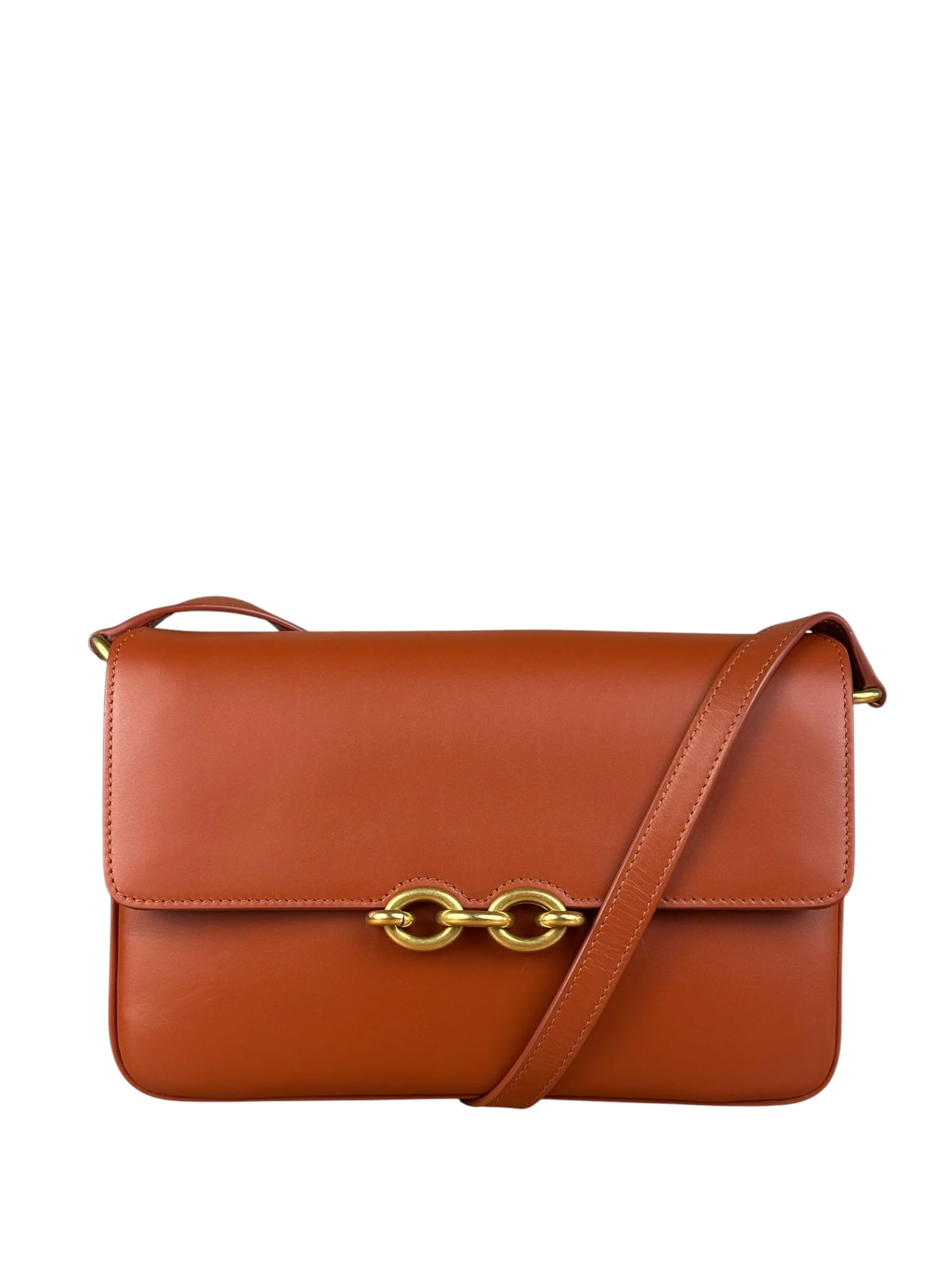 Saint Laurent Burnt Orange Le Maillon Shoulder Bag