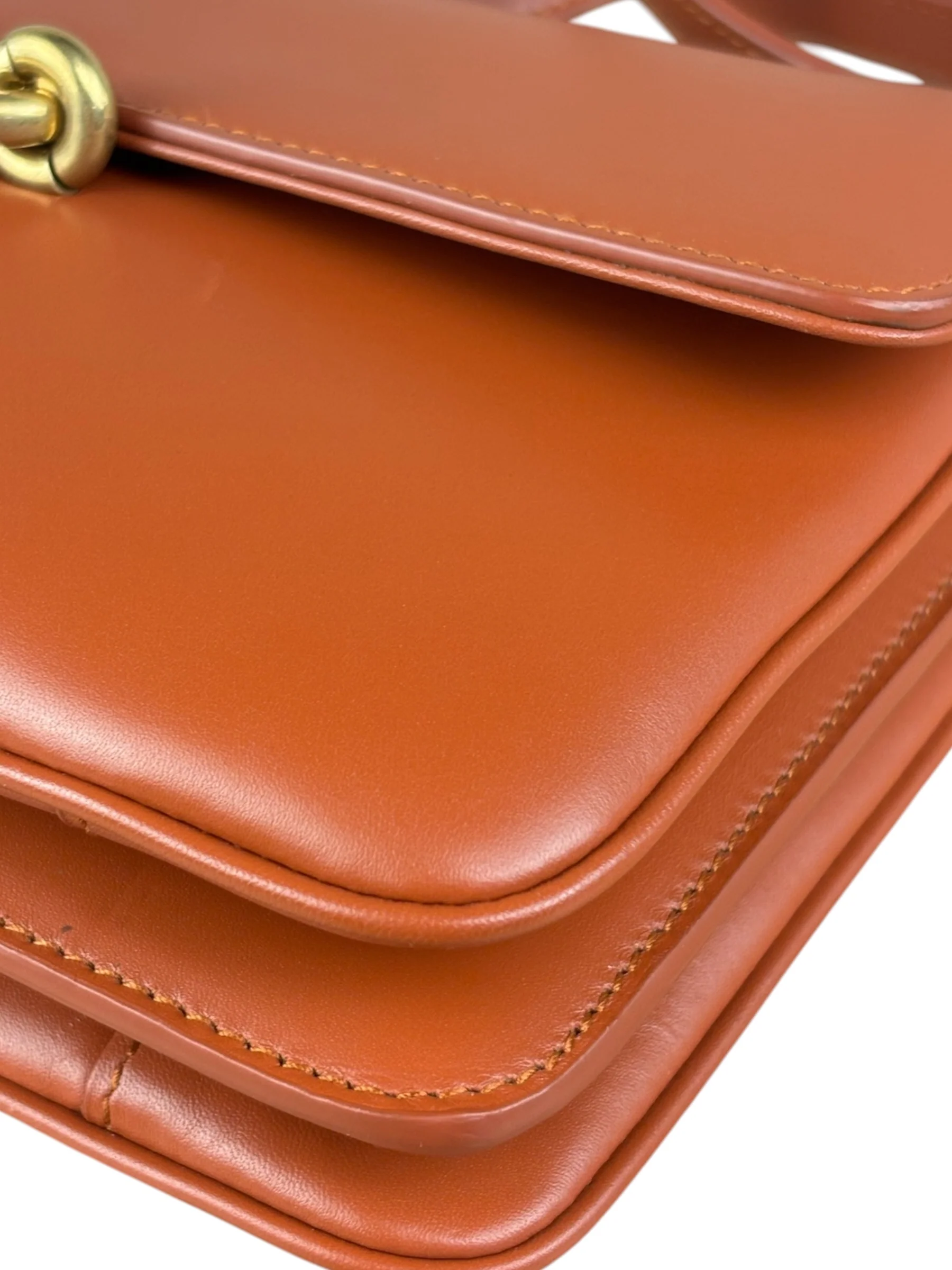 Saint Laurent Burnt Orange Le Maillon Shoulder Bag - Image 9