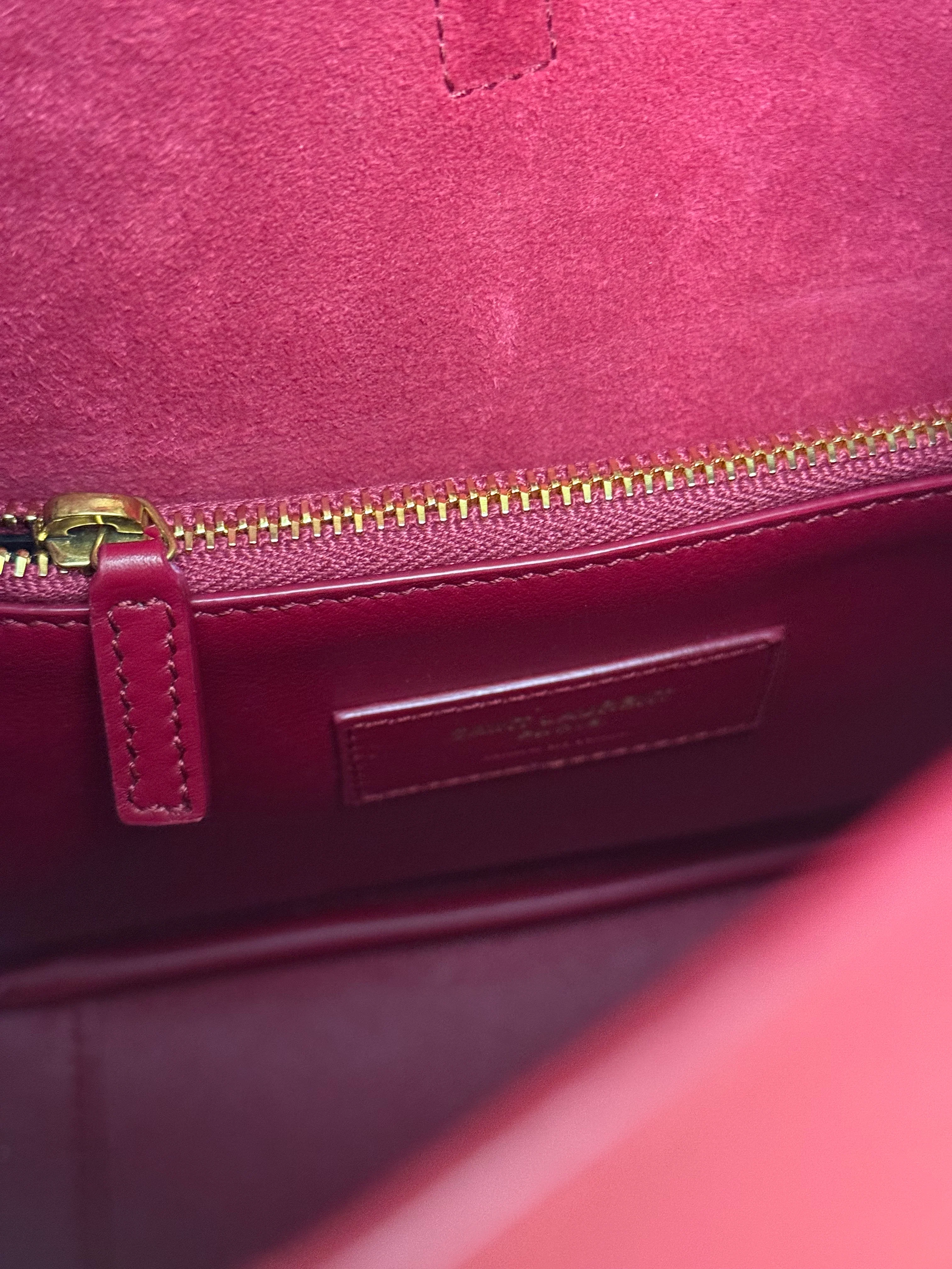 Saint Laurent Raspberry Pink Le 5 A 7 Hobo - Image 15