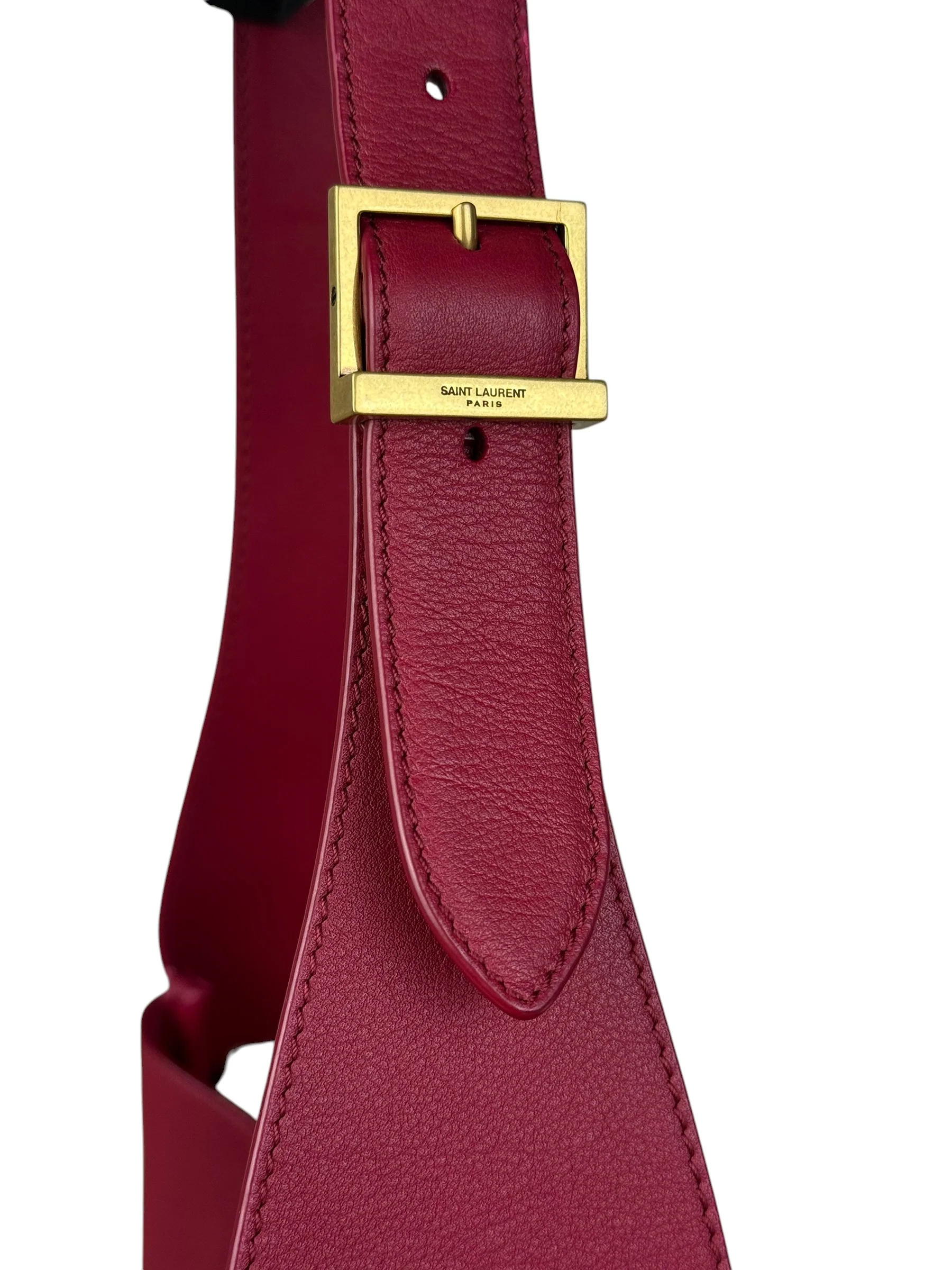 Saint Laurent Raspberry Pink Le 5 A 7 Hobo - Image 7