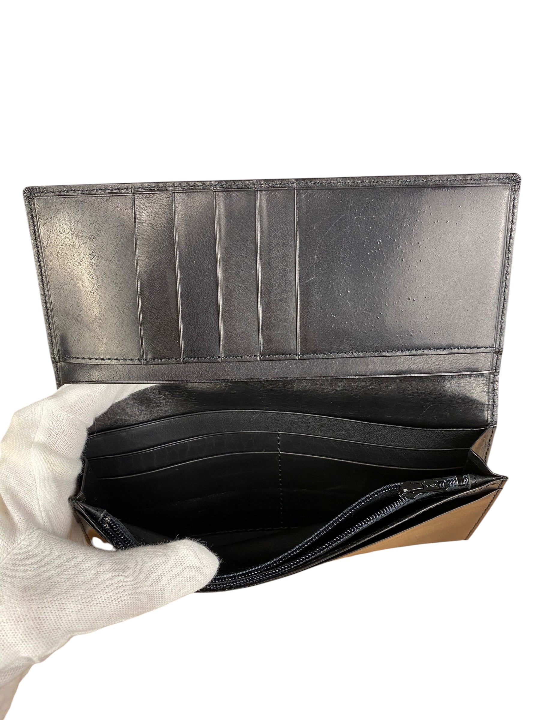 Valentino Black Leather Long Wallet - Image 4