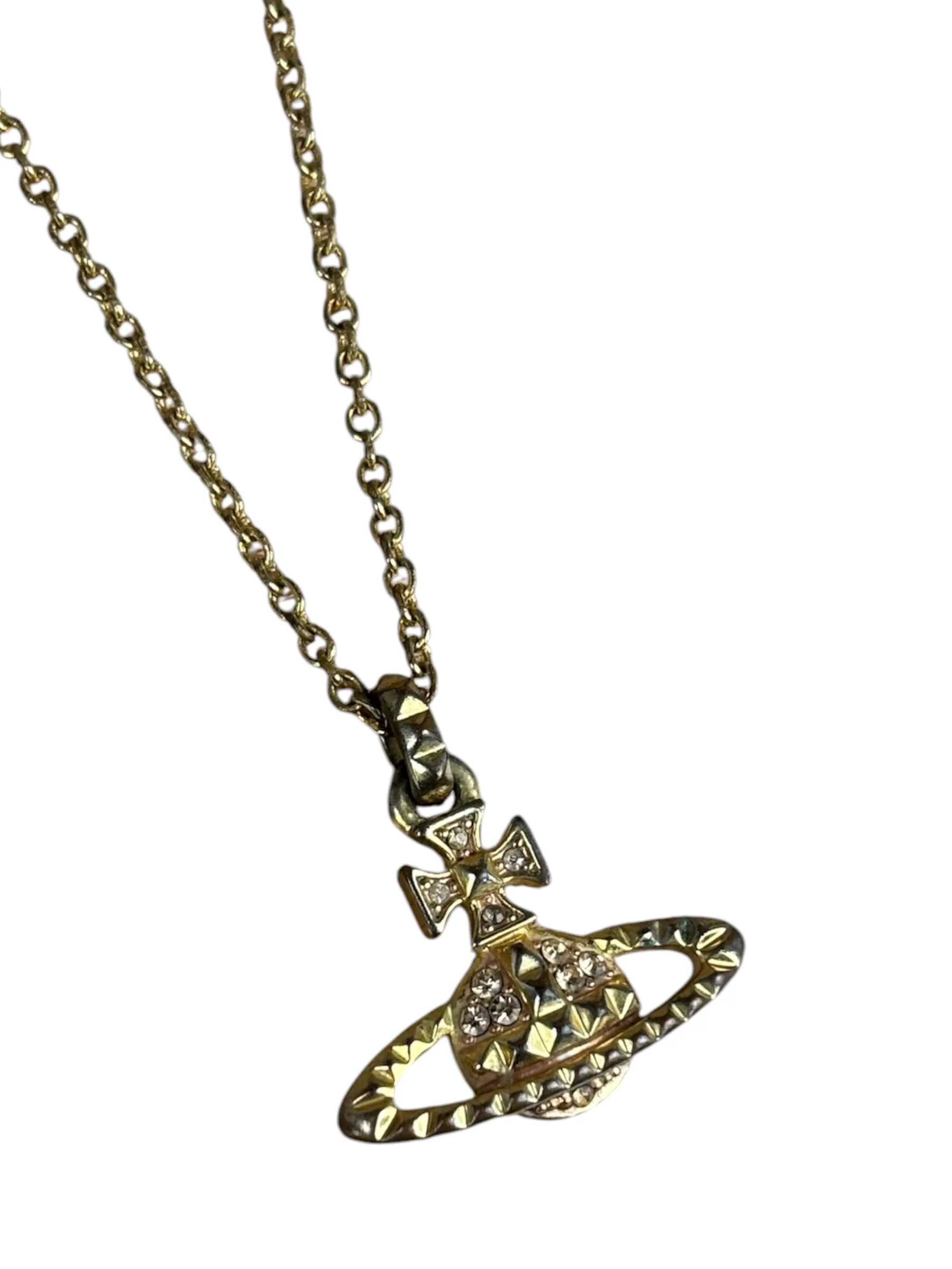 Vivienne Westwood Gold-Tone Orb Pendant Necklace - Image 2