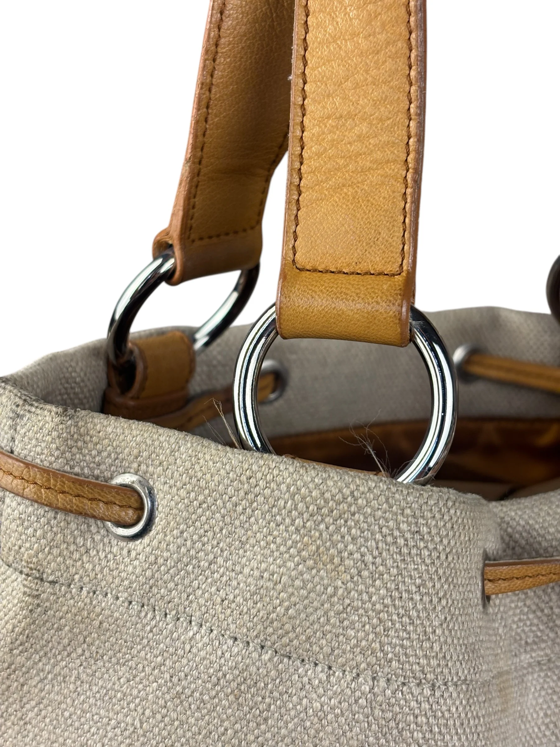 YSL Canvas Kahala Heart Tote - Image 8